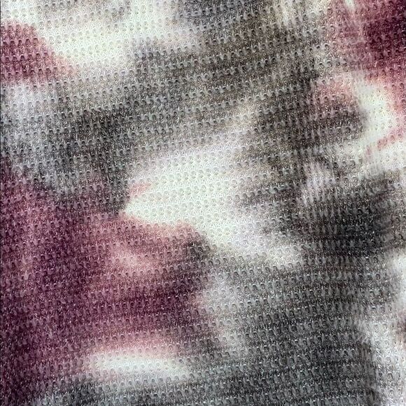 SO Waffle Knit Hacci Drawstring Joggers Black & Burgundy Tie Dye Junior’s Large - Picture 4 of 4